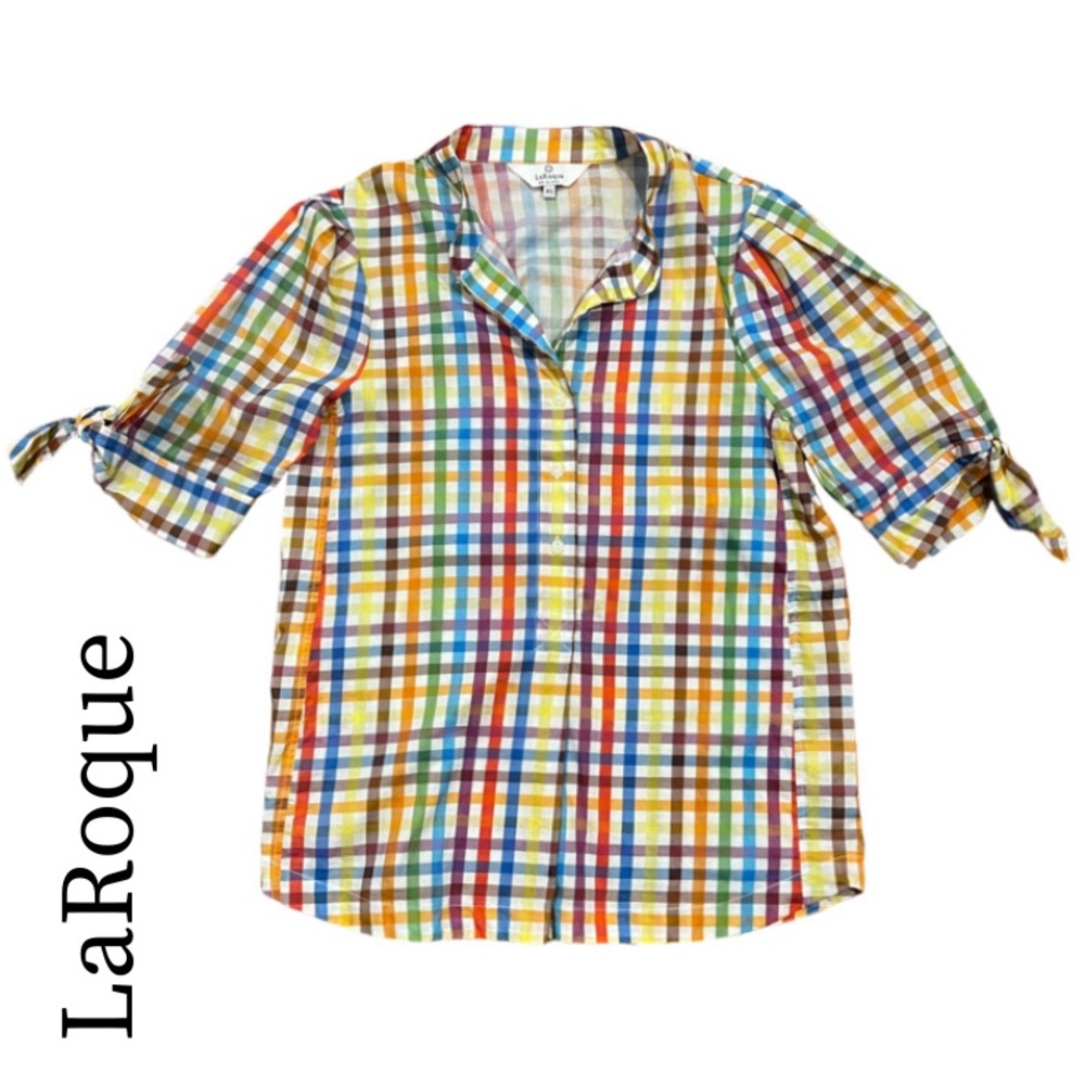 LaRoque Original multicolor gingham blouse